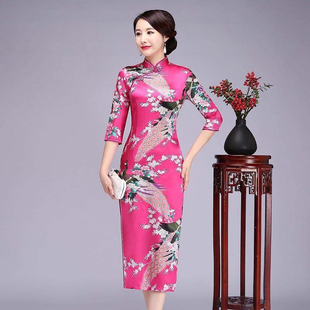 Red Traditional Chinese Wedding Gown Cheongsam Long Qipao Bride Traditions  Classic Women Dress Oriental Dresses Size S-3XL - AliExpress